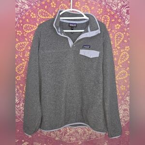 Patagonia Women’s Synchilla Snap‑T Fleece Pullover XL Charcoal Gray Recycled